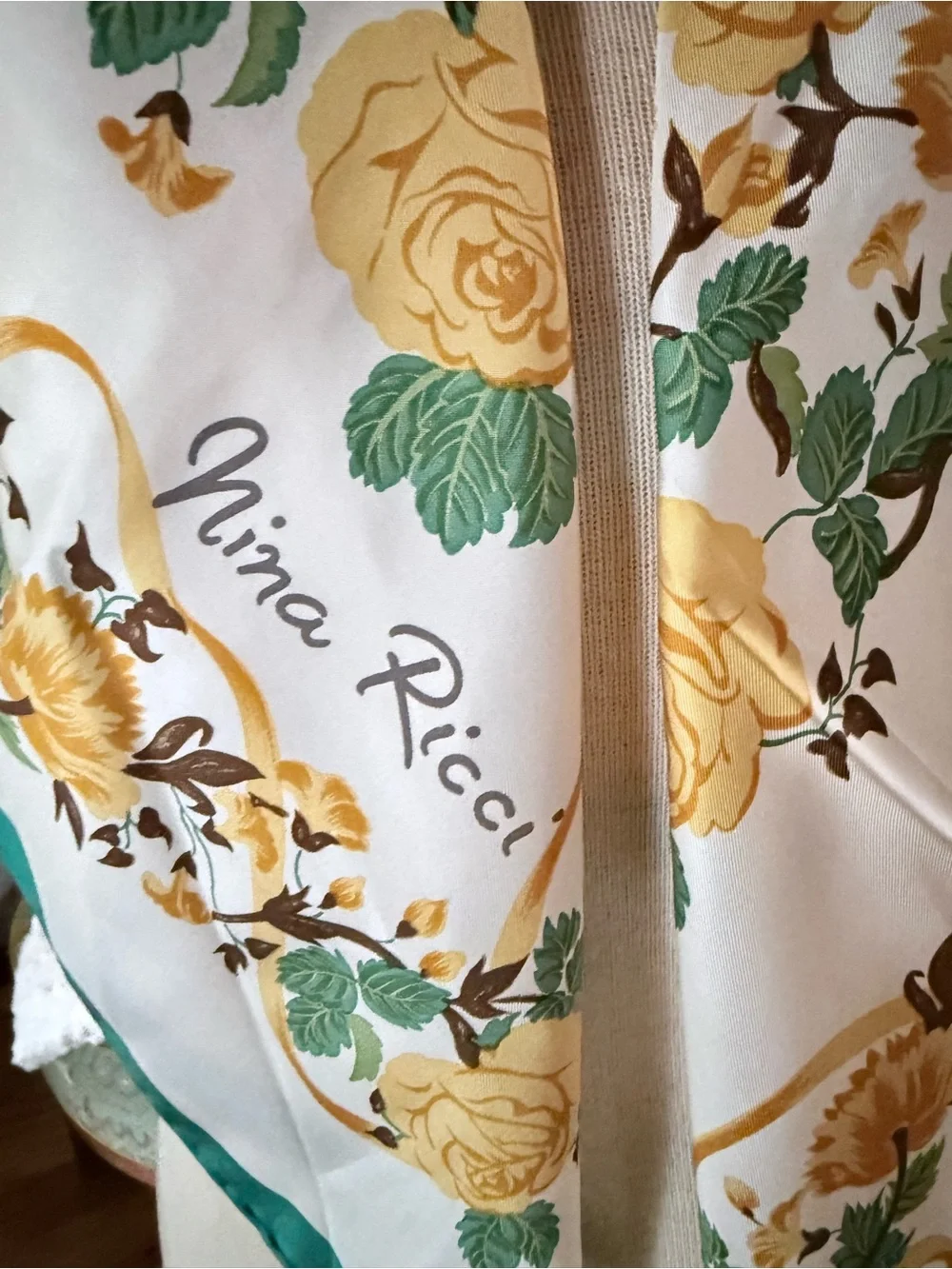 Nina Ricci Floral Silk Scarf